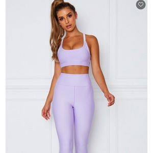 NWT White Fox Boutique Aria Logo Sports Bra